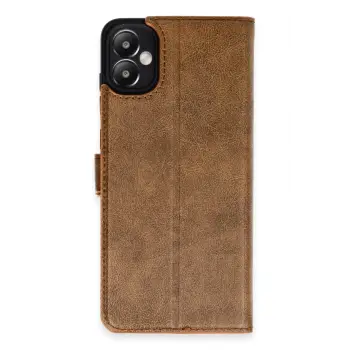 Lopard Samsung Galaxy A05 Kılıf Trend S Plus Kapaklı Kılıf - Taba