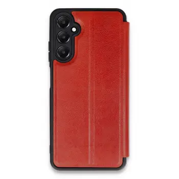 Lopard Samsung Galaxy A05s Kılıf Flip Cover - Kırmızı