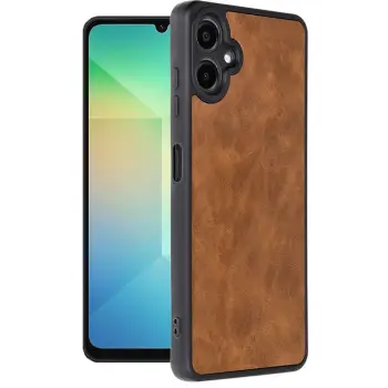 Lopard Samsung Galaxy A06 Kılıf Aras Deri Kapak - Taba