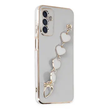 Lopard Samsung Galaxy A14 4g Kılıf Esila Silikon - Beyaz