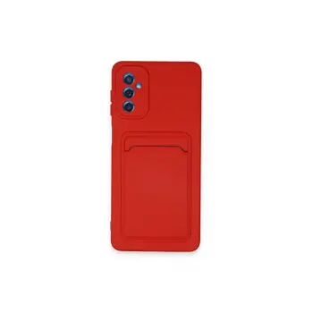 Lopard Samsung Galaxy A14 4g Kılıf Kelvin Kartvizitli Silikon - Kırmızı