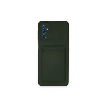 Lopard Samsung Galaxy A14 4g Kılıf Kelvin Kartvizitli Silikon - Koyu Yeşil