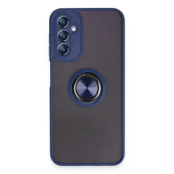 Lopard Samsung Galaxy A14 4g Kılıf Montreal Yüzüklü Silikon Kapak - Lacivert