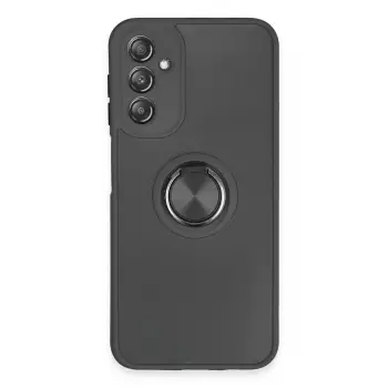 Lopard Samsung Galaxy A14 4g Kılıf Montreal Yüzüklü Silikon Kapak - Siyah