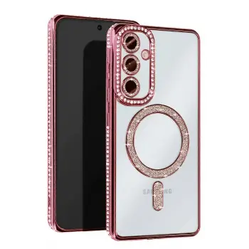 Lopard Samsung Galaxy A15 4g Joke Simli Magneticsafe Kılıf - Pembe