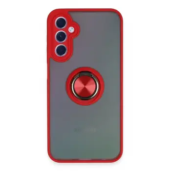 Lopard Samsung Galaxy A24 4g Kılıf Montreal Yüzüklü Silikon Kapak - Kırmızı