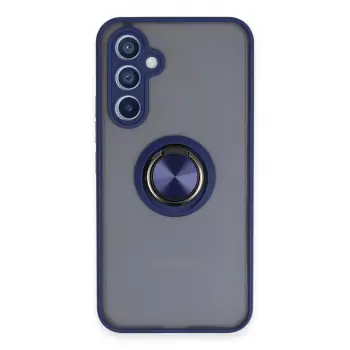 Lopard Samsung Galaxy A34 5g Kılıf Montreal Yüzüklü Silikon Kapak - Lacivert