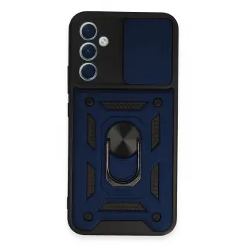 Lopard Samsung Galaxy A34 5g Kılıf Pars Lens Yüzüklü Silikon - Lacivert