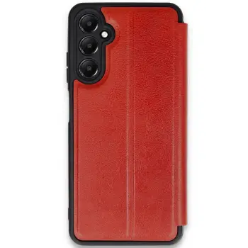 Lopard Samsung Galaxy A35 5g Kılıf Flip Cover - Kırmızı