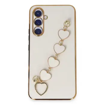 Lopard Samsung Galaxy A54 5g Kılıf Esila Silikon - Beyaz