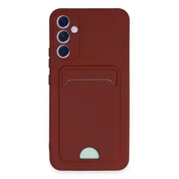 Lopard Samsung Galaxy A54 5g Kılıf Kelvin Kartvizitli Silikon - Bordo