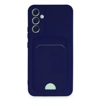 Lopard Samsung Galaxy A54 5g Kılıf Kelvin Kartvizitli Silikon - Lacivert