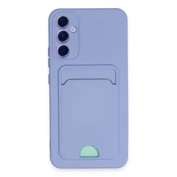 Lopard Samsung Galaxy A54 5g Kılıf Kelvin Kartvizitli Silikon - Lila