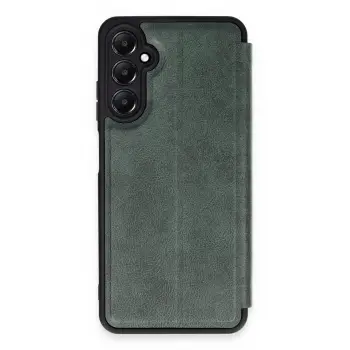 Lopard Samsung Galaxy A55 5g Kılıf Flip Cover - Koyu Yeşil