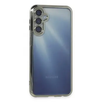 Lopard Samsung Galaxy A55 5g Kılıf Razer Lensli Silikon - Gümüş