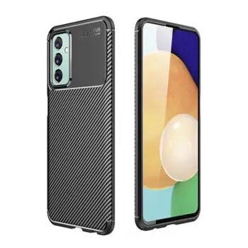 Lopard Samsung Galaxy M23 Kılıf Auto Focus Karbon Kapak - Siyah