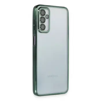Lopard Samsung Galaxy M23 Kılıf Razer Lensli Silikon - Yeşil