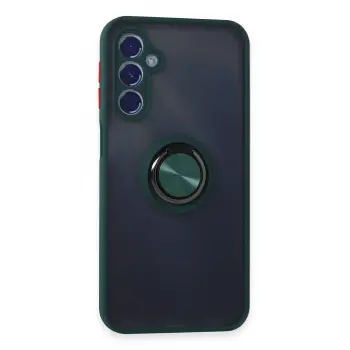 Lopard Samsung Galaxy M34 5g Kılıf Montreal Yüzüklü Silikon Kapak - Yeşil