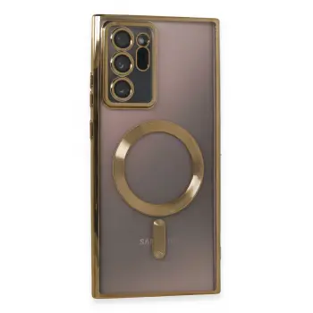 Lopard Samsung Galaxy Note 20 Ultra Kılıf Kross Magneticsafe Kapak - Gold