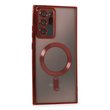 Lopard Samsung Galaxy Note 20 Ultra Kılıf Kross Magneticsafe Kapak - Kırmızı