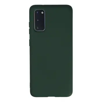 Lopard Samsung Galaxy S20 Kılıf Nano İçi Kadife Silikon - Koyu Yeşil