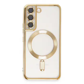 Lopard Samsung Galaxy S22 Kılıf Kross Magneticsafe Kapak - Gold