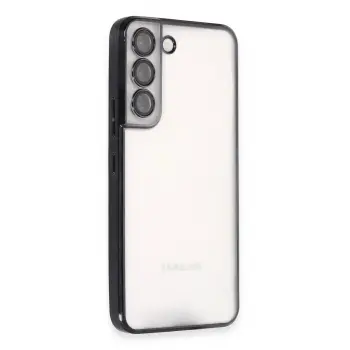 Lopard Samsung Galaxy S22 Kılıf Razer Lensli Silikon - Siyah