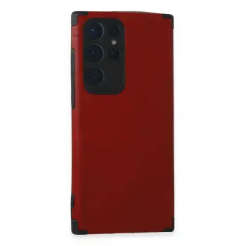 Lopard Samsung Galaxy S22 Ultra Kılıf Loop Deri Silikon - Kırmızı