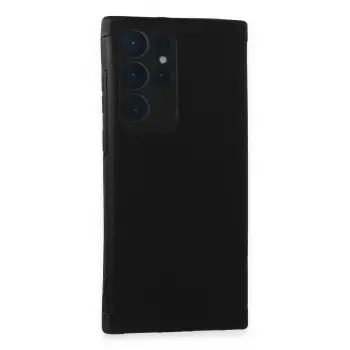 Lopard Samsung Galaxy S22 Ultra Kılıf Loop Deri Silikon - Siyah