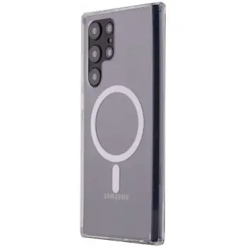 Lopard Samsung Galaxy S22 Ultra Kılıf Magneticsafe Şeffaf Silikon - Şeffaf