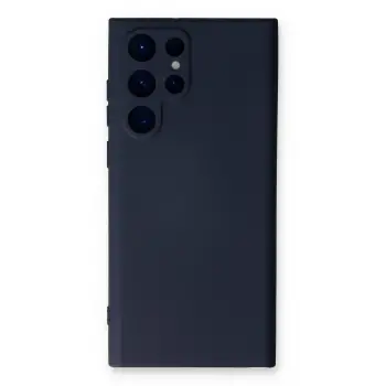 Lopard Samsung Galaxy S22 Ultra Kılıf Nano İçi Kadife Silikon - Lacivert