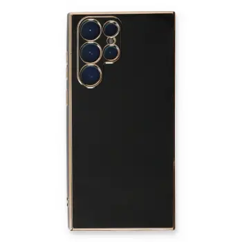 Lopard Samsung Galaxy S22 Ultra Kılıf Volet Silikon - Siyah