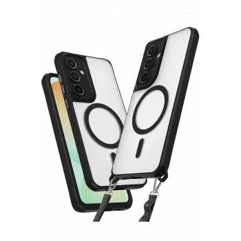 Lopard Samsung Galaxy S23 Fe Kılıf Enka Magsafe Silikon Kılıf - Siyah