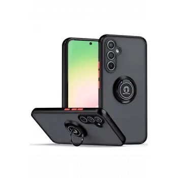 Lopard Samsung Galaxy S23 Fe Kılıf Montreal Yüzüklü Silikon Kapak - Siyah