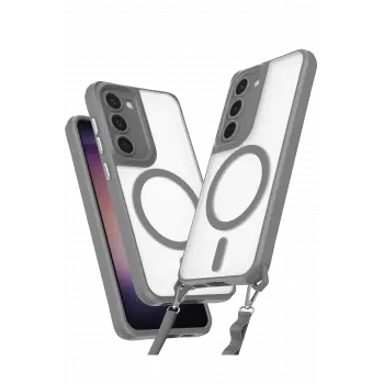 Lopard Samsung Galaxy S23 Kılıf Enka Magsafe Silikon Kılıf - Titan Gri