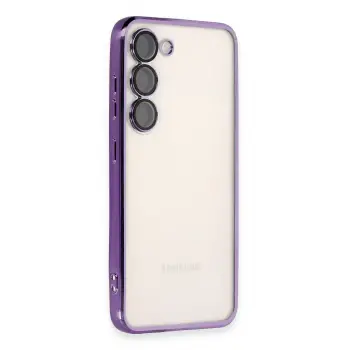 Lopard Samsung Galaxy S23 Kılıf Razer Lensli Silikon - Mor