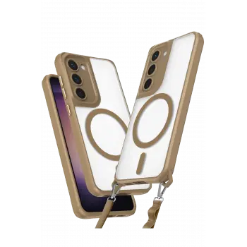 Lopard Samsung Galaxy S23 Plus Kılıf Enka Magsafe Silikon Kılıf - Desert