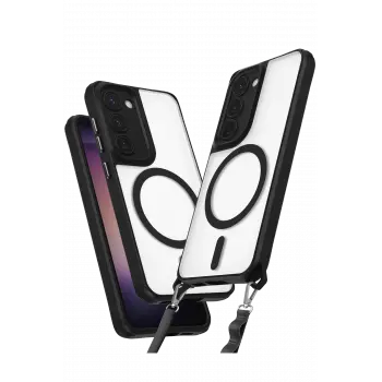 Lopard Samsung Galaxy S23 Plus Kılıf Enka Magsafe Silikon Kılıf - Siyah