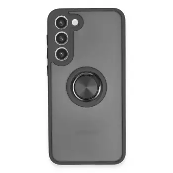 Lopard Samsung Galaxy S23 Plus Kılıf Montreal Yüzüklü Silikon Kapak - Siyah