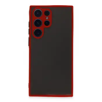 Lopard Samsung Galaxy S23 Ultra Kılıf Montreal Silikon Kapak - Kırmızı