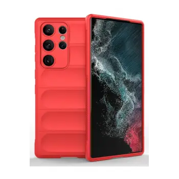 Lopard Samsung Galaxy S23 Ultra Kılıf Optimum Silikon - Kırmızı