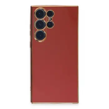 Lopard Samsung Galaxy S23 Ultra Kılıf Volet Silikon - Kırmızı