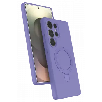 Lopard Samsung Galaxy S23 Ultra Regal Magsafe Standlı Kapak - Lila