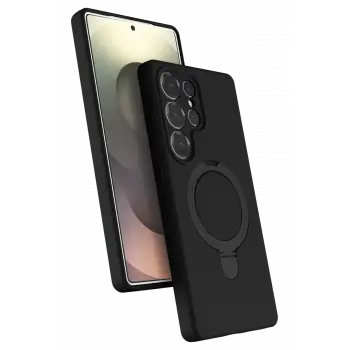 Lopard Samsung Galaxy S23 Ultra Regal Magsafe Standlı Kapak - Siyah