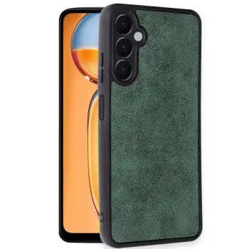 Lopard Samsung Galaxy S24 Fe Kılıf Aras Deri Kapak - Koyu Yeşil