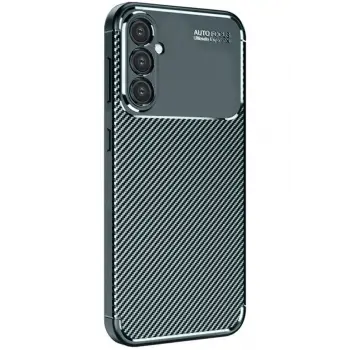 Lopard Samsung Galaxy S24 Fe Kılıf Auto Focus Karbon Kapak - Koyu Yeşil