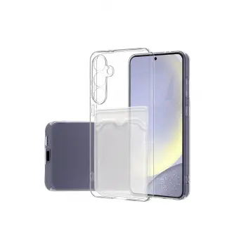 Lopard Samsung Galaxy S24 Fe Kılıf Kart Şeffaf Silikon - Şeffaf