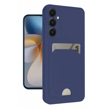 Lopard Samsung Galaxy S24 Fe Kılıf Kelvin Kartvizitli Silikon - Lacivert