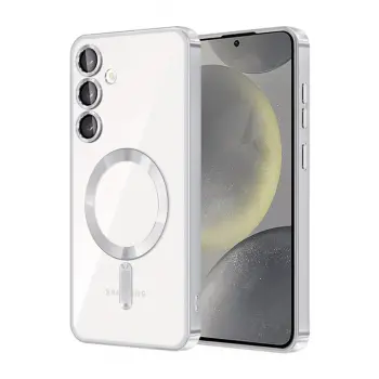 Lopard Samsung Galaxy S24 Fe Kılıf Kross Magneticsafe Kapak - Gümüş