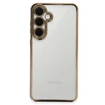 Lopard Samsung Galaxy S24 Fe Kılıf Razer Lensli Silikon - Gold